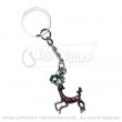 Christmas Deer Enamel Keyring