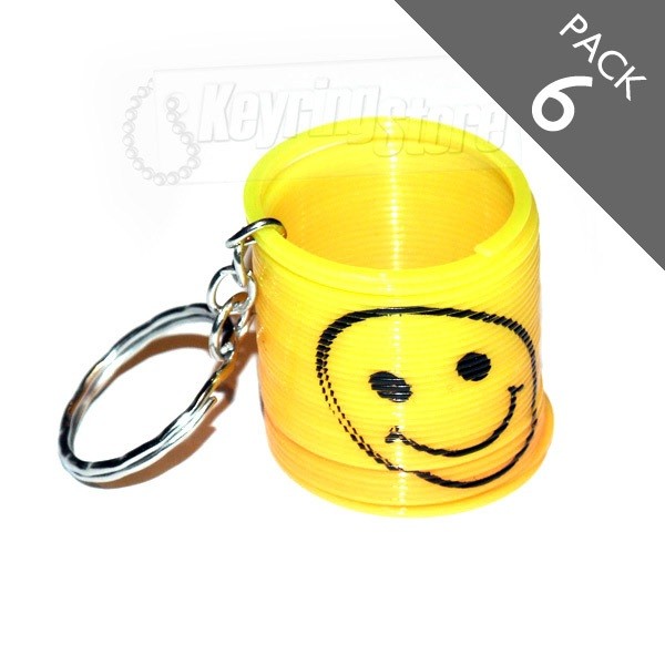 Smiley Spring Keyring - PACK 6