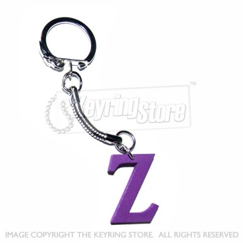 Letter Z Wooden Keyring