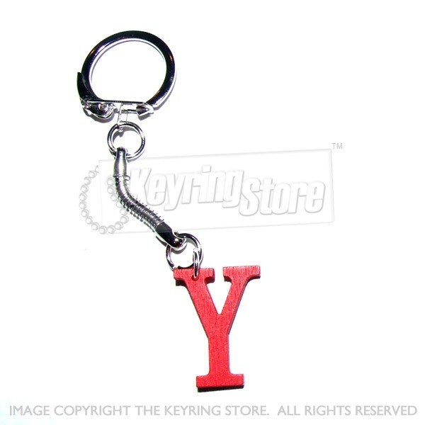 Letter Y Wooden Keyring