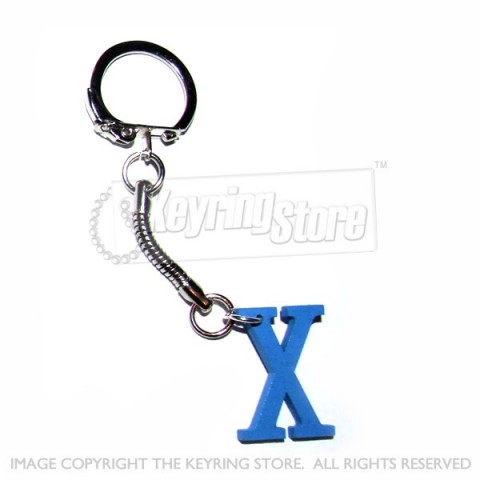 Letter X Wooden Keyring