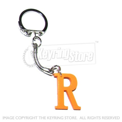 Letter R Wooden Keyring