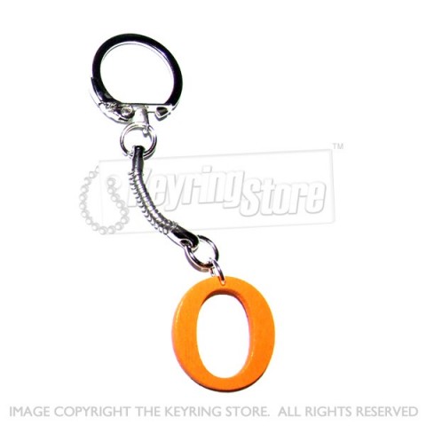 Letter O Wooden Keyring