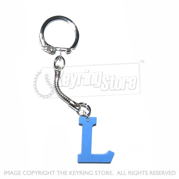 Letter L Wooden Keyring