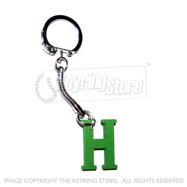 Letter H Wooden Keyring