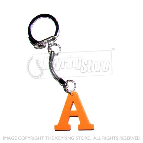 Letter A Wooden Keyring