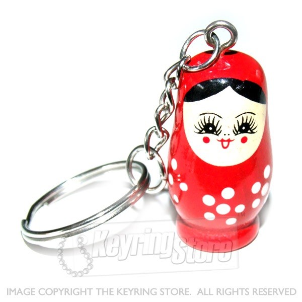 Russian Doll Keyring (red)