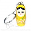 Russian Doll Keyring (yellow)