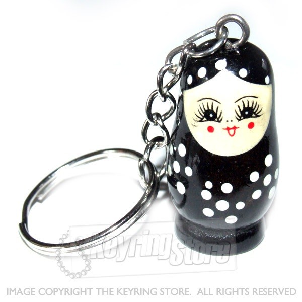 Russian Doll Keyring (black)