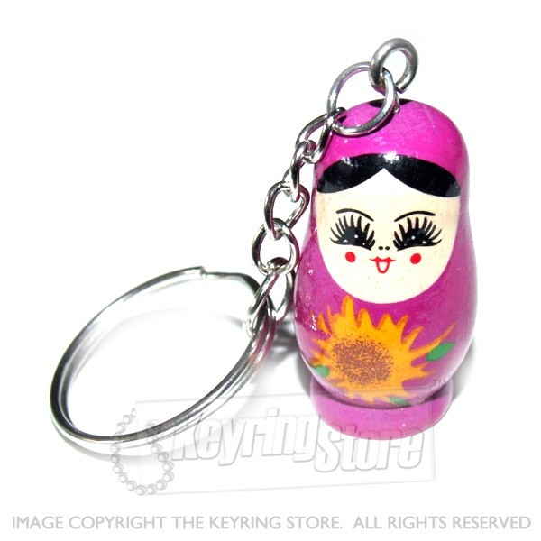 Russian Doll Keyring (pink)