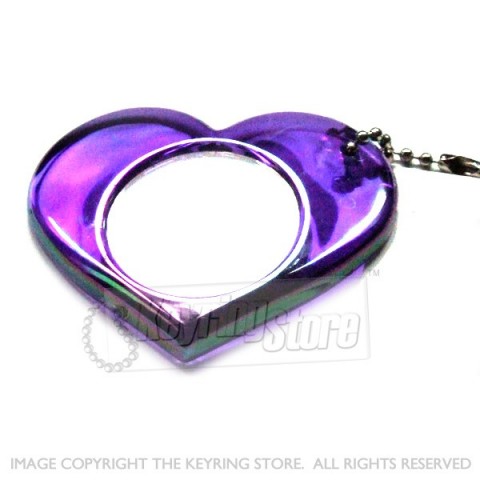 Heart Shaped Translucent Mirror keyring