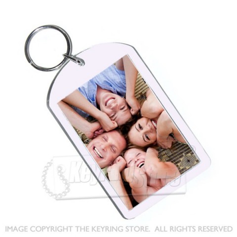 Personalised Large Photo Keyring – 70 X 45 Mm Acrylic Rectangle Custom Gift