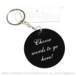 Personalised Plastic Tag Keyring (black)