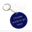 Personalised Plastic Tag Keyring (blue)