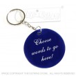 Personalised Plastic Tag Keyring (blue)