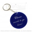 Personalised Plastic Tag Keyring (blue)