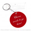 Personalised Plastic Tag Keyring (red)