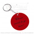 Personalised Plastic Tag Keyring (red)