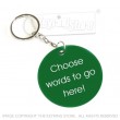 Personalised Plastic Tag Keyring (green)