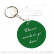 Personalised Plastic Tag Keyring (green)