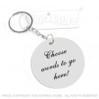 Personalised Plastic Tag Keyring (white)