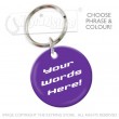 39mm Personalised Plastic Glaze™ Keyring