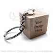 Personalised Cube Wooden Keyring