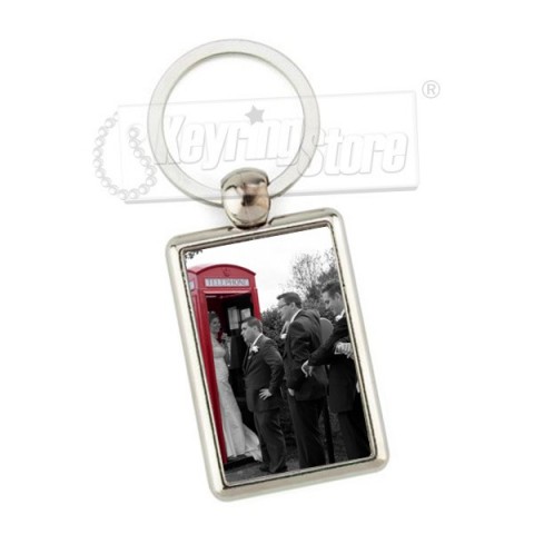 Personalised Rectangle Metal Keyring