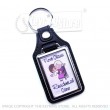 Personalised Rectangle Faux Leather Keyring