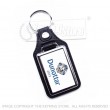 Personalised Rectangle Faux Leather Keyring