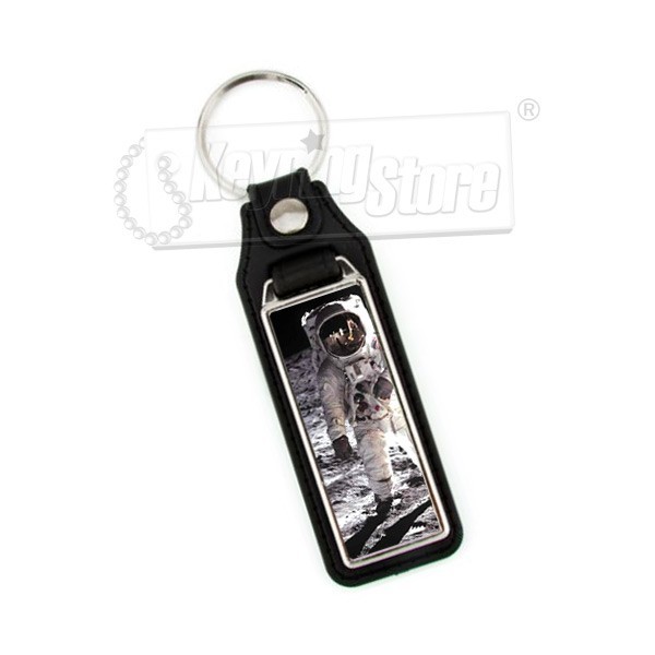 Personalised Tall Faux Leather Keyring