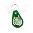 Personalised Round Faux Leather Keyring