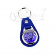 Personalised Round Faux Leather Keyring