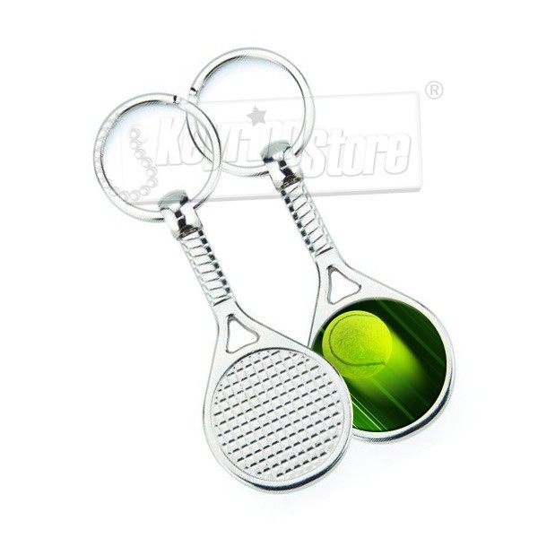 Personalised Tennis Racket Keyring