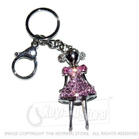 Dancer Diamante Keyring