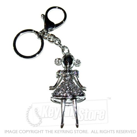 Dancer Diamante Keyring