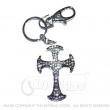 Cross Diamante Keyring