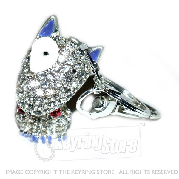 Dog Diamante Keyring