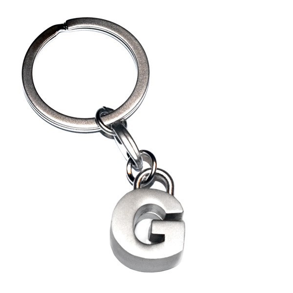 Letter G Metal Keyring