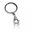 Letter H Metal Keyring