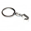 Letter J Metal Keyring