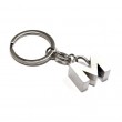 Letter M Metal Keyring