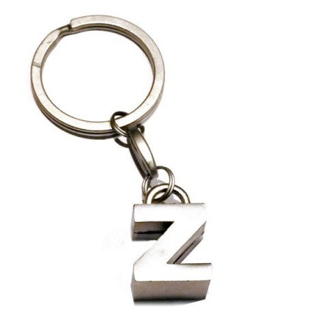 Letter Z Metal Keyring