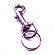 Metal Belt Clip Keyring - Purple