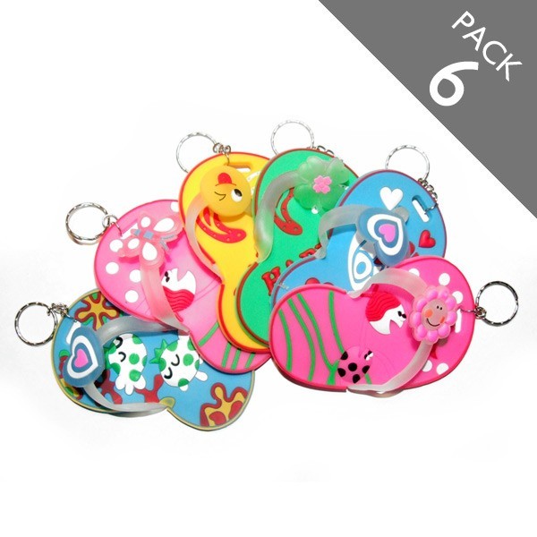 Flip flop keyring - Pack 6