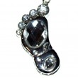 Foot Diamante Keyring