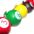 Pool Ball Keyrings (multicolour) - PACK 6