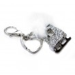 Ice Skate Diamante Keyring