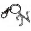 Letter N Diamante Keyring