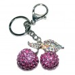 Cherry Diamante Keyring